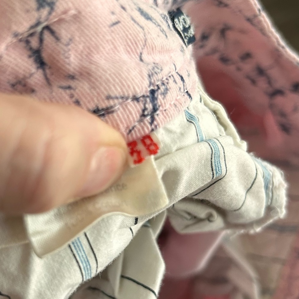VTG Et Vous Paint Splatter Wide Leg Crop Pants in Pink Sz 38 EURO/Sz 8 US - Picture 8 of 8